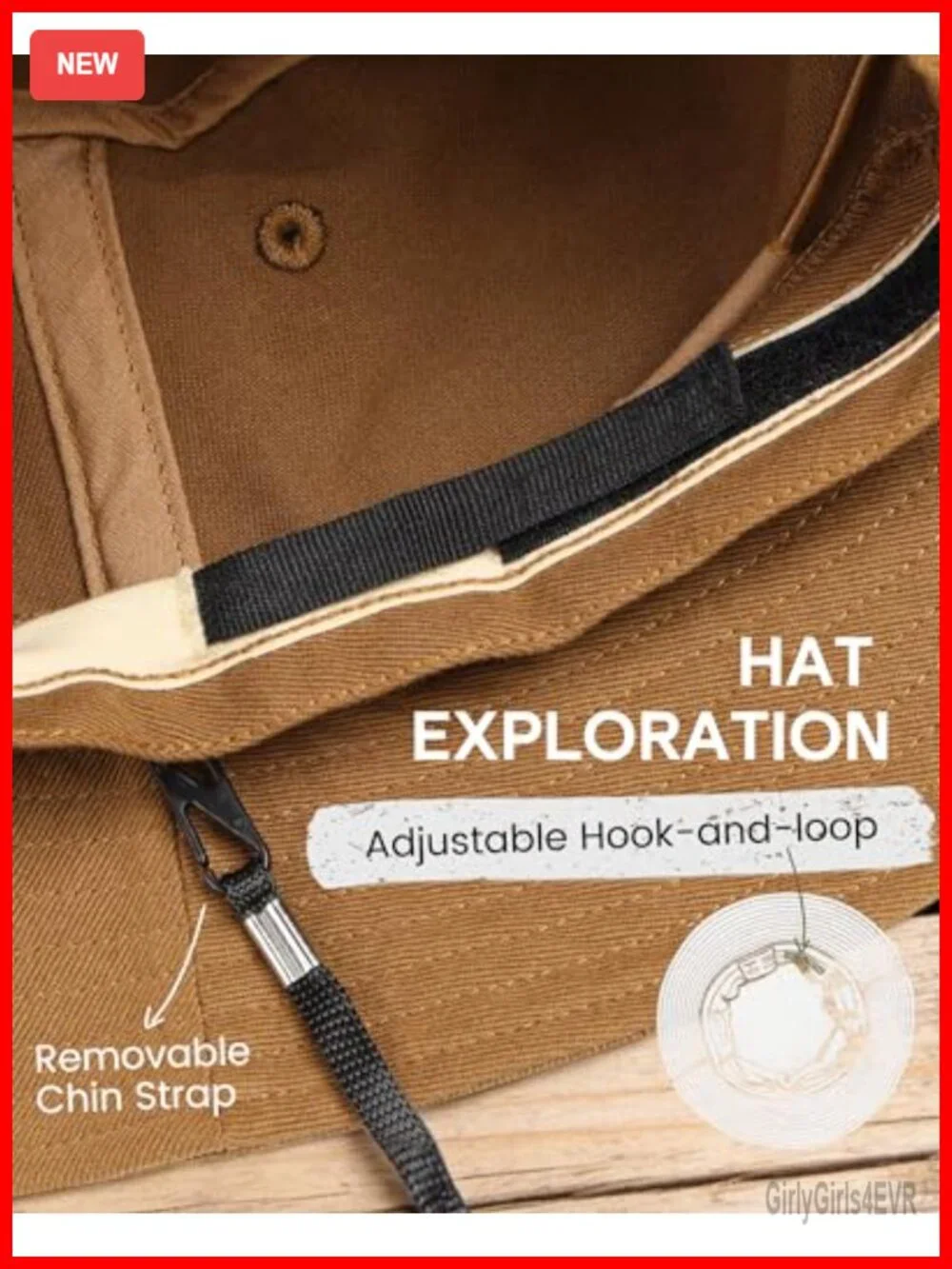 100% Washed Cotton Bucket Hat with Adjustable Chin Strap Packable Sun Hat for